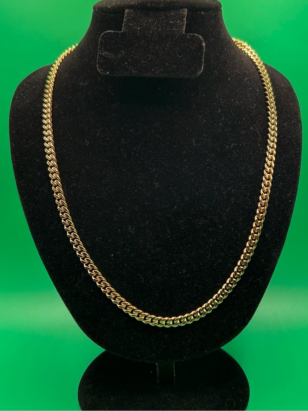 5mm Gold Curb Cuban Link Chain Necklace 20 Inch Unisex Waterproof New